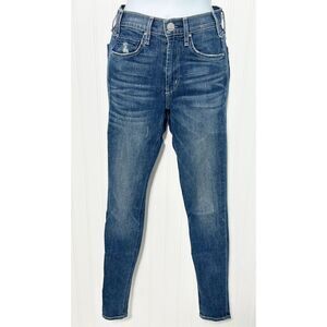 McGuire Women's Newton‎ Skinny Jeans Blue Medium Wash Distressed Pockets Size 24